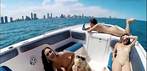  Sexy teen BFFS boat ride and nasty orgy